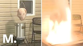 Explosive PSA Warning Against Deep Frying Turkey Goes Viral quotTurkenheimerquot [upl. by Aicilanna834]