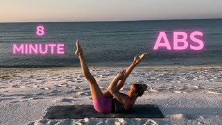 ABS in Under 10 Minutes Yogalates Beach Workout  Deep Core Strength amp Flexibility – No Equipment [upl. by Sirtemed]