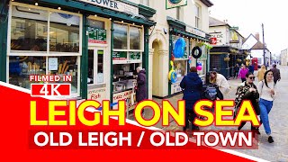 LEIGH ON SEA  Full Tour of Old Leigh  Leigh On Sea Old Town near Southend Essex England [upl. by Anuayek]