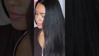 How To Straighten Curly Hair NO FLAT IRON HEAT DAMAGE or FRIZZ curlytostraight curlyhair diy [upl. by Shaylyn906]