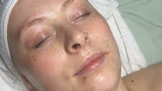 Classic Facial  Full Steps  Dermalogica Products  Esthetician Student [upl. by Ttessil]