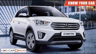 Know Your Hyundai Creta  Review of Features  CarDekhocom [upl. by Formica]