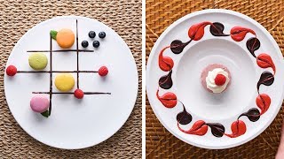 Make It Fancy With These 10 Easy Plating Hacks Elegant Desserts by So Yummy [upl. by Eberta300]