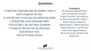 Dutch Writing Exam Practice Part 2  Schrijven Inburgeningsexamen [upl. by Bakerman]