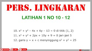 Pembahasan Soalsoal Persamaan Lingkaran yang Sering Muncul di Ujian No 10  12  Matematika SMA [upl. by Sehguh]