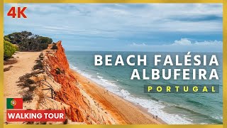 Beach Falésia Albufeira  Portugal 4K  Walking Tour  Summer Algarve 2023 [upl. by Cinderella]