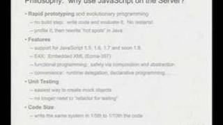 Google IO 2008  Serverside JavaScript on the Java VM [upl. by Polad]