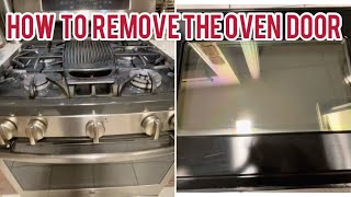 How to Remove and Reinstall the Oven Door  GE Stove Door Removal [upl. by Gayle]