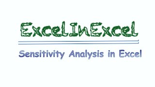 Sensitivity Analysis in Excel [upl. by Sokim]