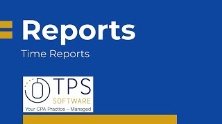 Reports Time  TPS Cloud Axis [upl. by Roer]