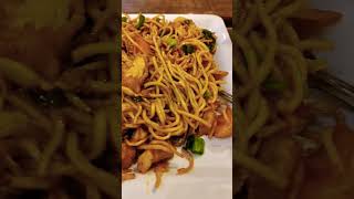 Prawns Singapore noodles with coke 🥐🥤shorts trendingshorts prawns noodle dinner dombivli [upl. by Ainar]