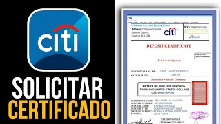 ✅Como SOLICITAR Certificado BANCARIO En Citibank🔴 Guía Rápida y Fácil [upl. by Hills]