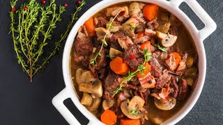 Recette  Boeuf bourguignon sans vin [upl. by Hackathorn]