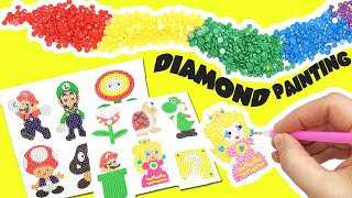 The Super Mario Bros Movie DIY Diamond Painting Craft Tutorial at School [upl. by Hareema806]