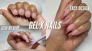 HOW TO APPLY GEL X NAILS STEP BY STEP [upl. by Kleeman]