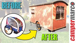 Selfbuilt bicycle caravan for just €300 in 3 weeks  is that possible DIY micro camper XPS [upl. by Vasily406]