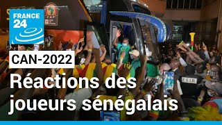 CAN2022  premières réactions des joueurs et des supporters après le sacre des Lions du Sénégal [upl. by Edobalo587]