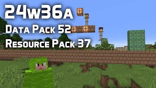 News in Data Pack Version 52 and Resource Pack Version 37 24w36a [upl. by Deland362]