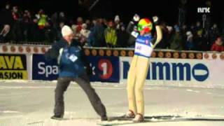 Remen Evensen  World record in Vikersund 2465m [upl. by Aynotal]