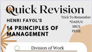 Henri Fayols 14 Principles of Management [upl. by Sindee]