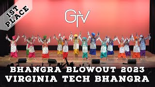 Virginia Tech Bhangra  First Place at Bhangra Blowout 2023 [upl. by Yddor163]