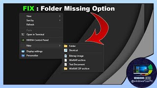 New quotFolderquot Option Missing in RightClick Menu on Windows 10 Here’s the Fix [upl. by Aber]