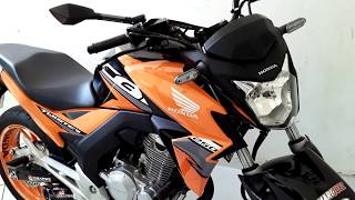 CB TWISTER 2019 LARANJA EQUIPADA  Carlos Rods Motovlog [upl. by Alahcim]