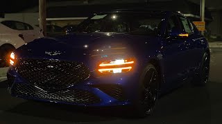 2022 Genesis G70 interior and Exterior Lights AT NIGHT [upl. by Ymmak]