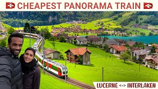 Travel from Lucerne to Interlaken on the cheapest glass panorama train in Switzerland [upl. by Rellim]