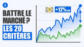 Battre le Marché avec 20 Critères Simples  14 Méthode 2024 [upl. by Margeaux309]