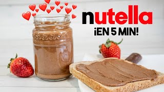 Cómo hacer NUTELLA CASERA 🍫 ¡Fácil y en 5 MINUTOS ❤️ [upl. by Standley]