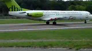 Berlin Tempelhof dba Fokker 100 takeoff [upl. by Nirred]