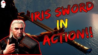 IRIS Sword Effect  Death March Difficulty Level The Witcher 3  Heart of Stone [upl. by Asylem]