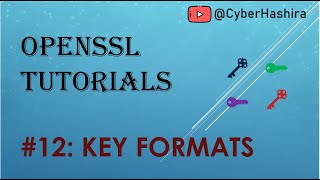 OpenSSL Tutorial Video12  Key formats used in OpenSSL [upl. by Anirrak]