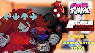 MADNESS Incident 0201A  FNF Tricky  Fnf React To Expurgation 2024 amp Cute Mag GF [upl. by Asyen515]