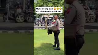 Siap Pas disamperin kabur hahaaaaa funnyvideo polisi [upl. by Mulvihill]