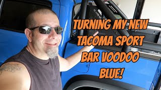 Turning My New Tacoma Sport Bar Voodoo Blue [upl. by Ennoryt]