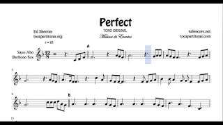 Perfect Tutorial Partitura para aprender con Saxofón Alto y Barítono Mi bemol Tono Original [upl. by Rolland]