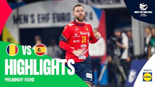 Spain back to winning ways  Romania vs Spain  Highlights  Mens EHF EURO 2024 [upl. by Yelha]