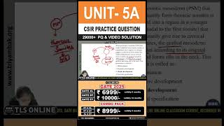 CSIR Practice Question  Unit 5 Developmental Biology  Topic A Basic concepts of development [upl. by Iknarf]