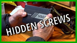 Hidden Screws How to open a Corsair VS650 PSU case [upl. by Charmian]