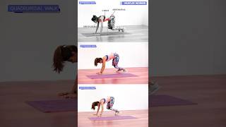 Quadrupedal Walk strengthens your core by engaging the spine abdomen and shoulders shilpashetty [upl. by Eellek]