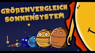 Größenvergleich Sonnensystem [upl. by Barris]