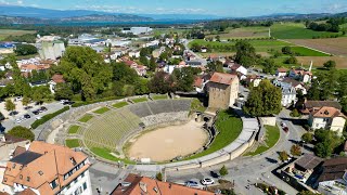 The Roman Amphitheatre of Avenches A look into the history of the Helvetians  DJI Mini 3 Pro [upl. by Richers463]