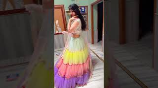 Frill lehenga design youtubeshorts trendingsong viralvideo viralshorts instagram fashion 😍❤️ [upl. by Trilbi]