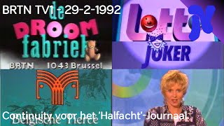 BRTN TV1  Promo De Droomfabriek Lotto Tiercé overzicht vanavond 2921992 [upl. by Hcirdla]