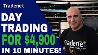 Live Day Trading For 4900 in 10 Minutes [upl. by Pampuch]