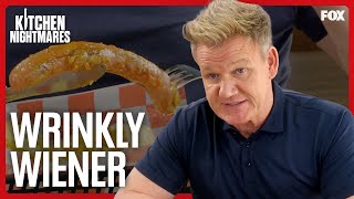 Restaurant Serves Gordon Rubbery Wrinkly Hot Dog  Kitchen Nightmares [upl. by Arded]