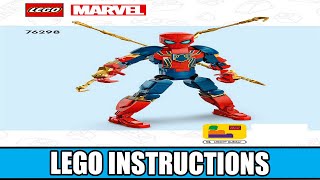 LEGO Instructions  Marvel Super Heroes  SpiderMan  76298  Iron SpiderMan Construction Figure [upl. by Brenda]