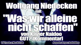 Wolfgang Niedecken mit quotWas wir alleine nicht schaffenquot von Xavier Naidoo GUT Kommentar [upl. by Vish176]